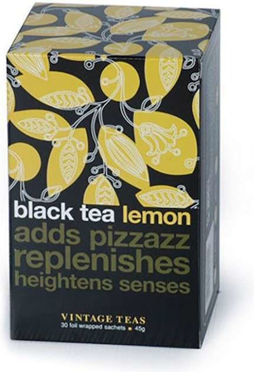 Vintage Teas Μαύρο Τσάι Black Tea Lemon 30 Φακελάκια 1.5gr