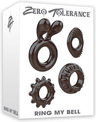 Zero Tolerance Ring My Bell Smoke Δαχτυλίδι Πέους Γκρι 4τμχ