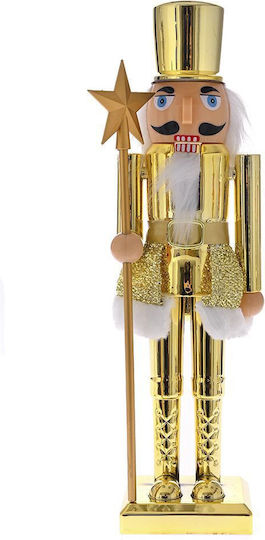 Weihnachts-Nussknacker Gold Höhe 38cm.
