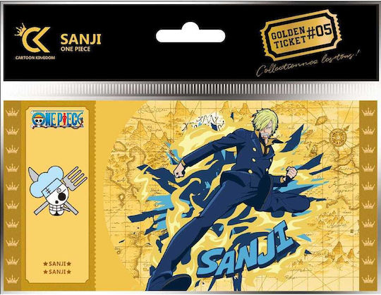 Cartoon Kingdom One Piece Golden Ticket Replik Artikel
