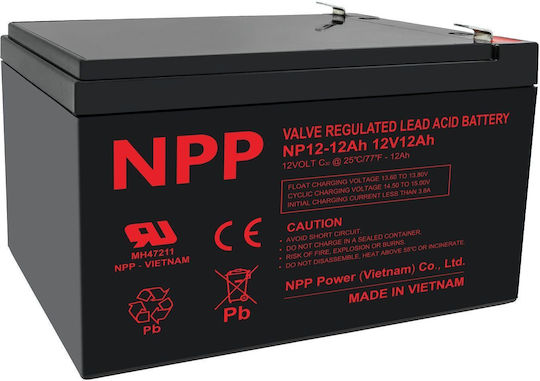 Npp Npp UPS Battery with Capacity 12Ah and Voltage 12V 1pcs