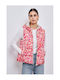 Escadelle Women's Short Puffer Jacket Double Sided for Winter Orange