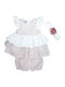 Kinderkleid Ärmelloses Tüll Set aus 2 mit Slip Weiß