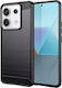 Hurtel Carbon Umschlag Rückseite Silikon Schwar...