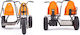 Duo Chopper Bf Go Kart Două Locuri Cu Pedală Portocaliu Pentru 5+ Ani