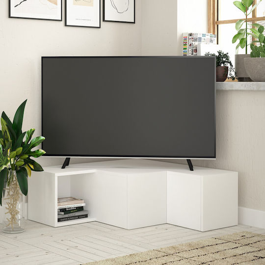 Έπιπλο Τηλεόρασης Λευκό Μ90xΠ92xΥ32cm