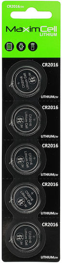 Maximcell Batterien Lithium für Uhren CR2016 3V 5Stück