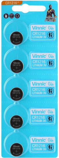 Vinnic Lithium Watch Battery CR1216 3V 1pcs