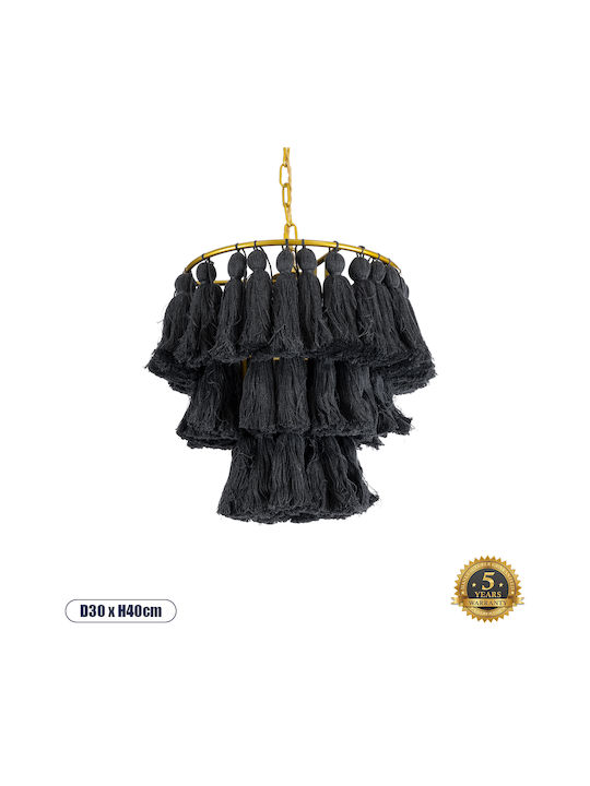GloboStar Missoula Ceiling Light Black Boho Gri...
