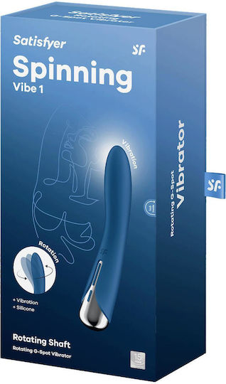 Satisfyer Spinning Vibe 1 Mini Κλασικός Δονητής 12cm Μπλε