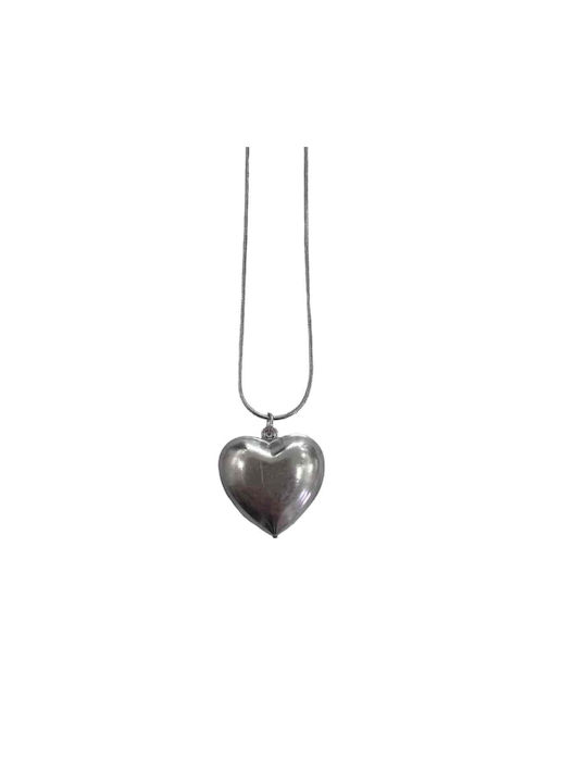 Cuoro Halskette mit Design Herz aus Stahl