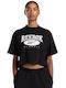 Reebok Big Logo Feminin Crop Tricou Negru