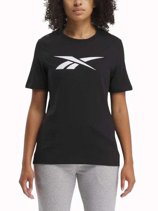 Reebok Vector Graphic Γυναικείο Αθλητικό T-shirt Μαύρο