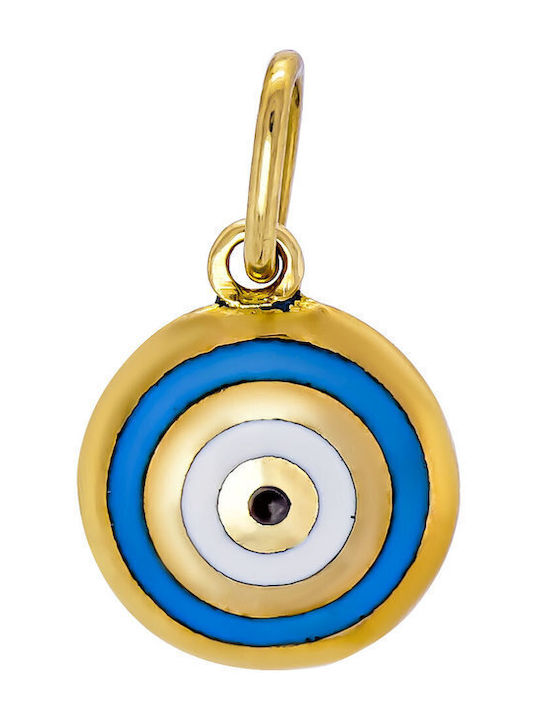 Kiriakos Gofas Charm with Stones with Stones from 14K Gold