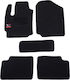 Autopataki Set of Front and Rear Mats 5pcs for Daihatsu Sirion Black