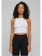 Γυναικείο Αθλητικό Crop Top Αμάνικο White