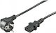 VCOM Schuko - IEC C13 Cable 3m Μαύρο