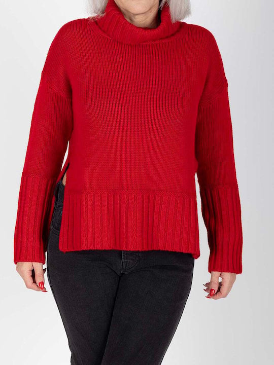 Sfizio Damen Bluse Langärmelig Rot