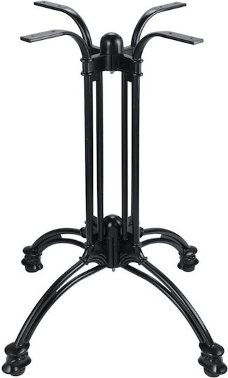 Zita Plus Tischständer aus Aluminium mit Regulator Aluminium 60x60x71cm