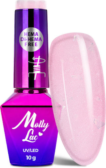 Molly Lac Semi-Permanent Nail Polish Sparkling French 701 with Glitter 10gr 1pcs