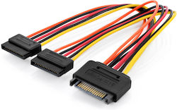 Digitus 15-Pin Sata - 2x 15-Pin Sata Cable 0.3m Πολύχρωμο AK-430405-003-M