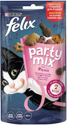 Purina Felix Party Mix Picnic Snack Treats with Chicken for Adult Cats 60gr
