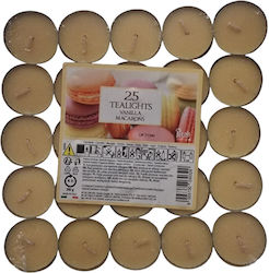 Tealights Macarons with Scent Vanilla in Yellow Color (up to 4.5 Burning Hours ) 25pcs