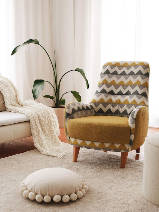 Zikzak Armchair Armchair - Berzera Multi-yellow 75x88x95cm