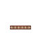 Frans Wooden Vintage Wall Hanger with 6 Slots Brown / Gold 1pc