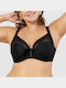 Plunge Plunge Bra without Padding Underwire Black
