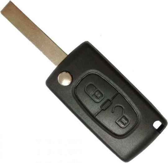 Foldable Car Key Shell with Blade with 2 Buttons Hu83 blade for Fiat