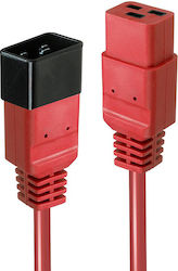 Lindy IEC C19 - IEC C20 Kabel 2m Rot (30124)