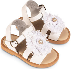 Babywalker White Baptism Leather Sandals