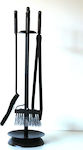 Fireplace Tool Set with Stand Holder Black