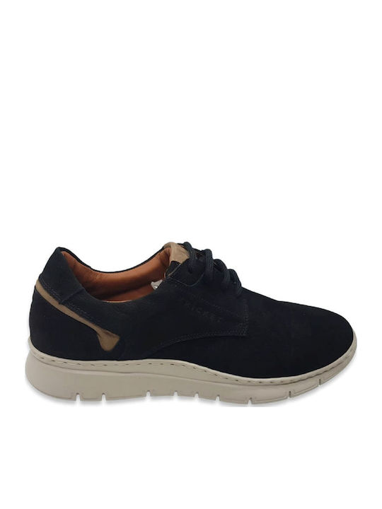 Kricket Δερμάτινα Ανδρικά Casual Παπούτσια Μαύρα