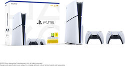 Sony PlayStation 5 Slim 1TB mit Second DualSense (Offizielles Paket)