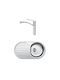 Inter Ceramic Icf Drop-In Кухненски Мивка Inox със Смесител Дължина 79xШирина 44см Сребрист