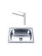 Inter Ceramic Drop-In Мивка Inox със смесител Ш60xД45см Сребрист