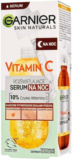 Garnier Skin Naturals Streaming Night Serum 10% Vitamin C Serum Face with Vitamin C for Radiance & Revitalization 30ml