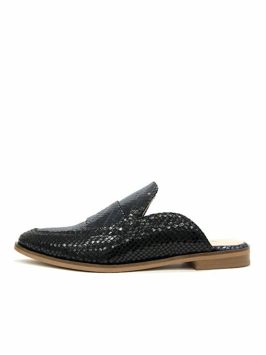 Very Me Δερμάτινα Mules Μαύρα