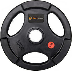 Sportmann Δίσκος Λαστιχένιος 1 x 10kg Φ51mm με Λαβές Sportmann Δίσκος Λαστιχένιος 1 x 10kg Φ51mm με Λαβές