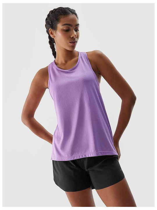 4F Damen Sportliches Bluse Ärmellos Lila