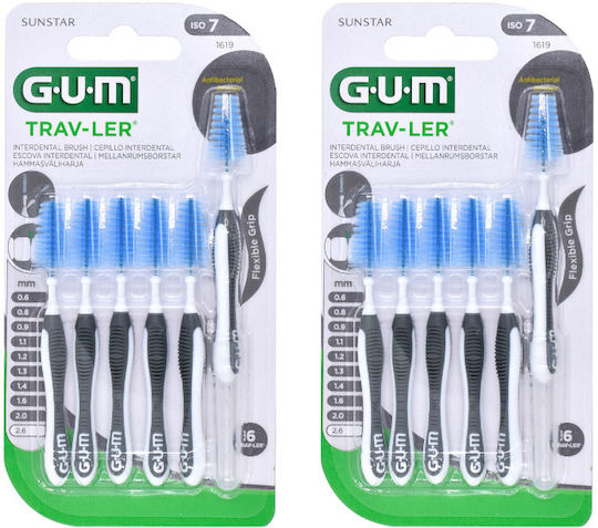GUM Trav-ler Interdental Brushes 2.6mm Black 12pcs