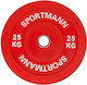 Sportmann Scheibenset Gummierte 1 x 25kg Ø51mm