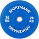 Sportmann Δίσκος Λαστιχένιος 1 x 20kg Φ51mm