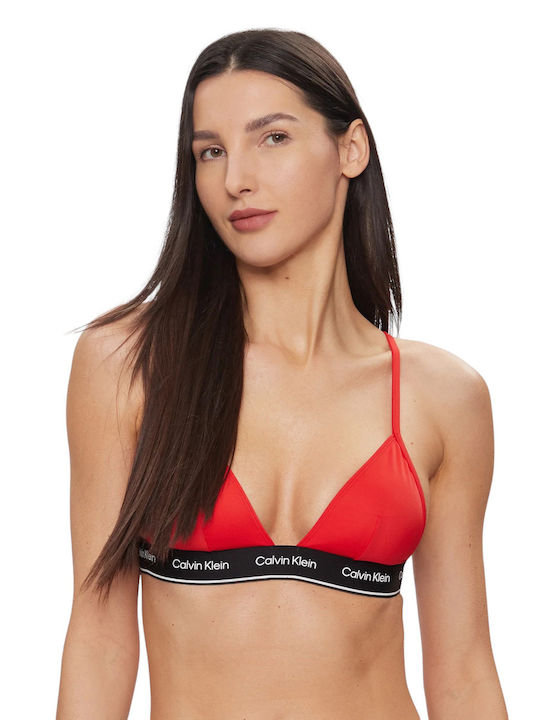 Calvin Klein Triangle Bikini Top with Adjustabl...