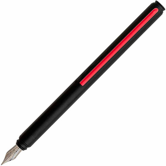Pininfarina Segno Πένα Γραφής Fine Κόκκινη από Αλουμίνιο με Μπλε Μελάνι