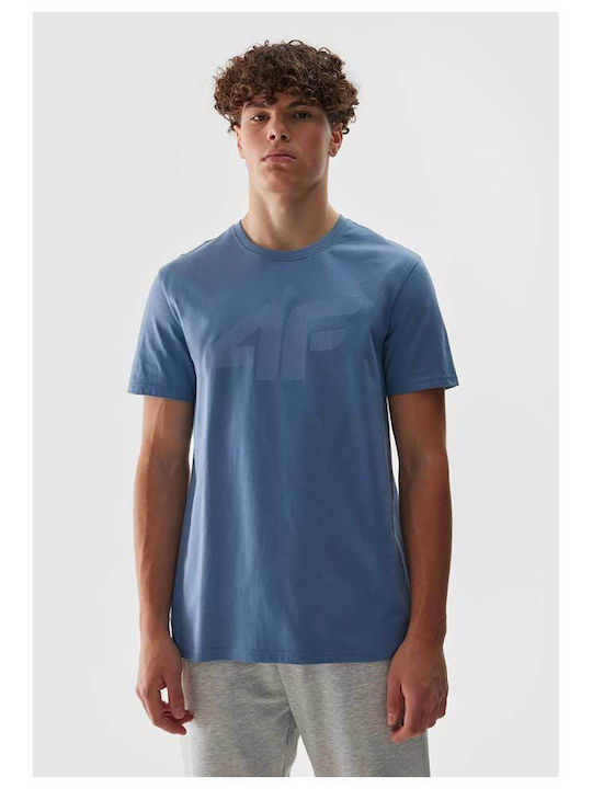 4F Ανδρικό T-shirt Κοντομάνικο Μπλε