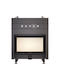 Saven Wood Fireplace Insert with Straight Window