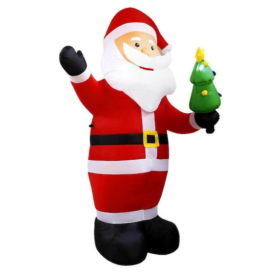 Inflatable Illuminated Santa Claus Red 22.7x17.9cm Vintoney Qm-laoren Christmas